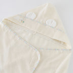 Airy Touch fluffy hooded baby bath towel in Ivory