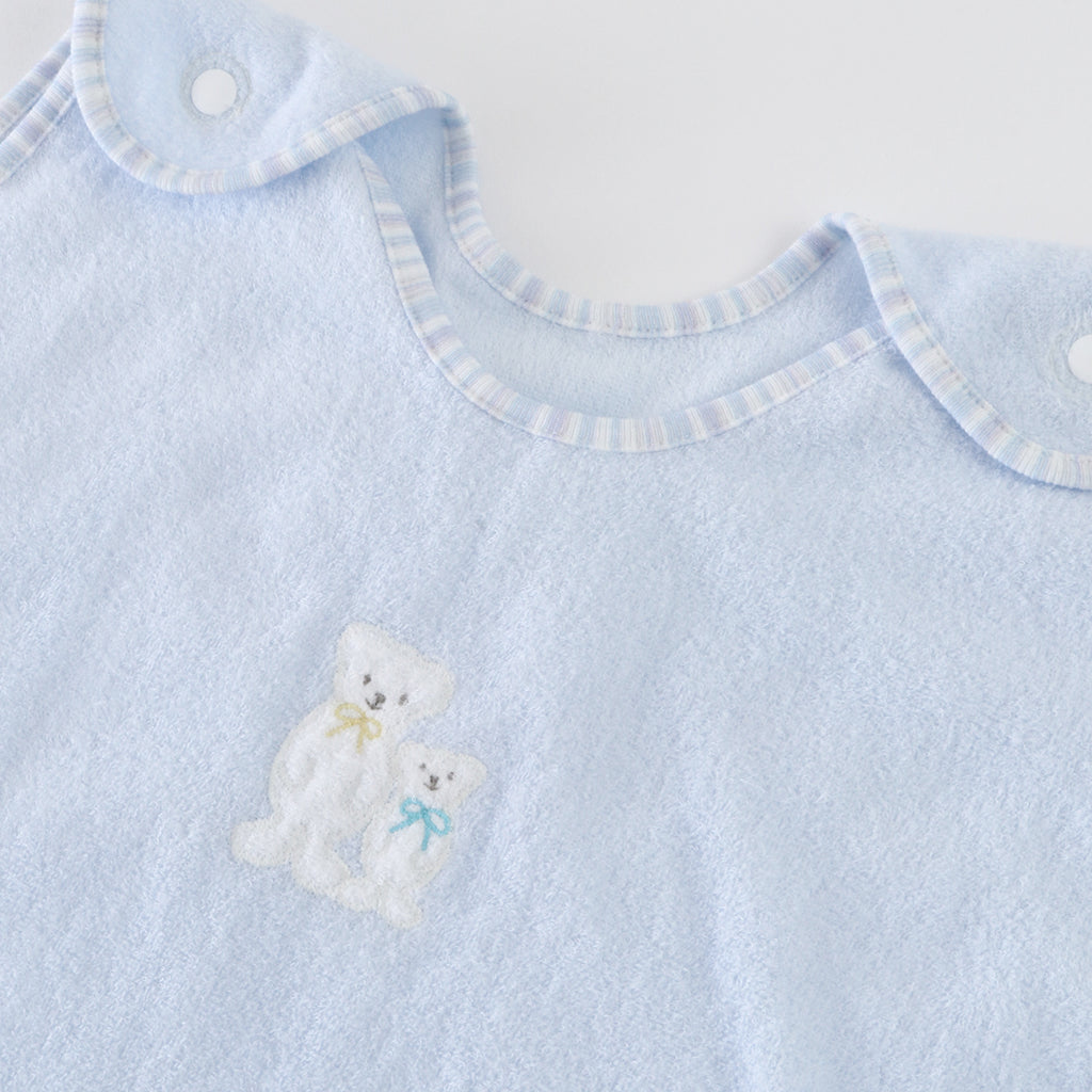 Airy Touch fluffy baby sleeper in Blue