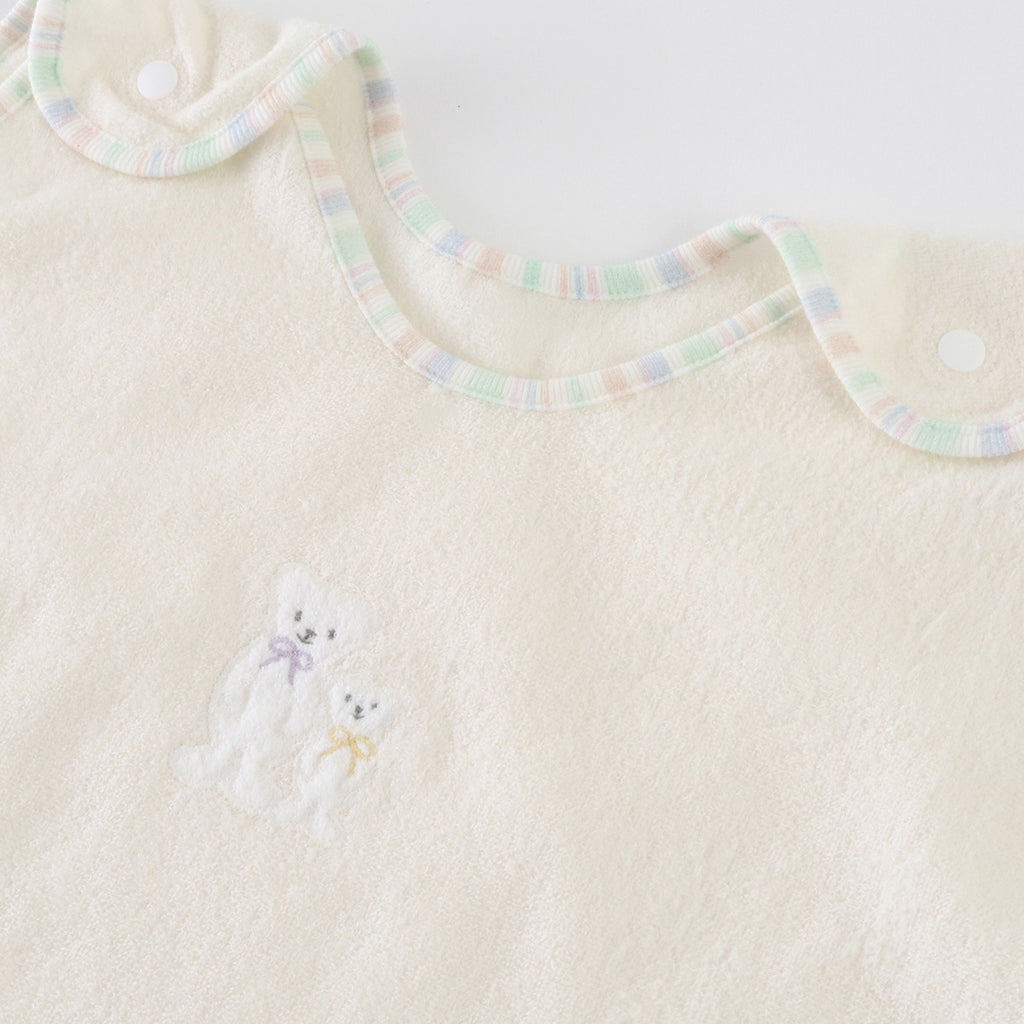 Airy Touch fluffy baby sleeper in Ivory