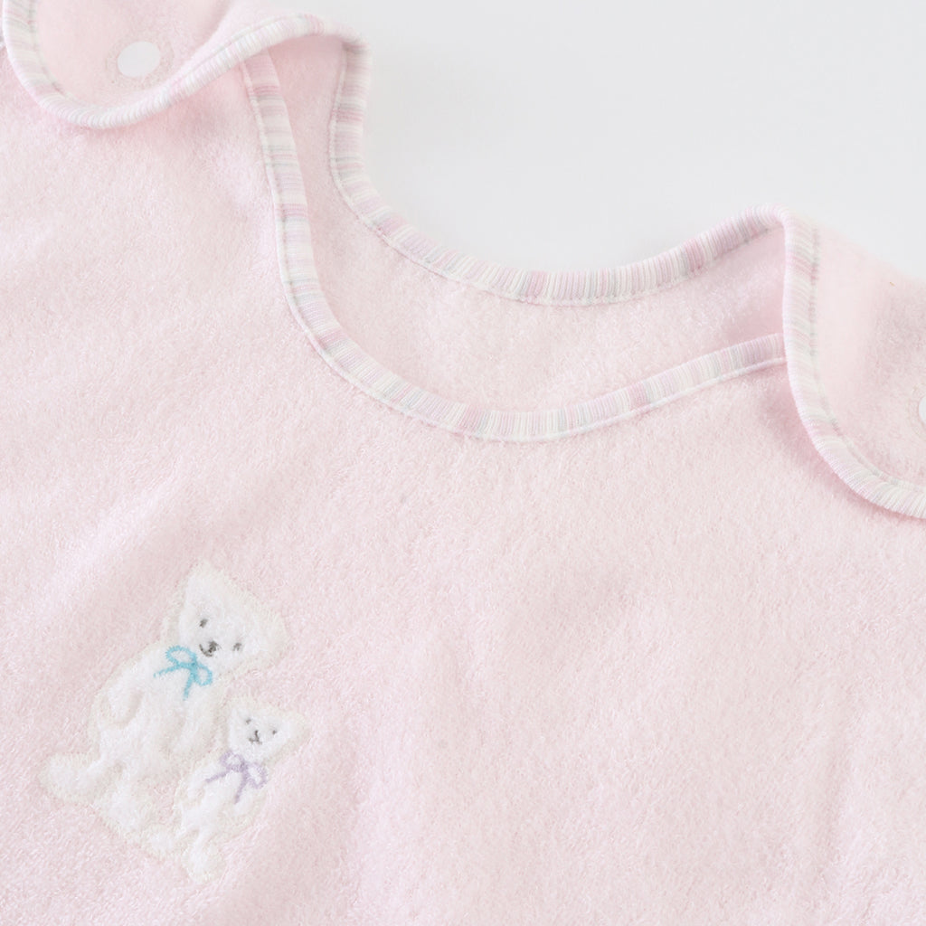Airy Touch fluffy baby sleeper in Pink