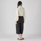 Marshmallow Gauze cropped pants in Black