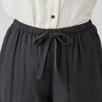 Marshmallow Gauze cropped pants in Black