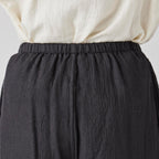 Marshmallow Gauze cropped pants in Black