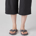 Marshmallow Gauze cropped pants in Black