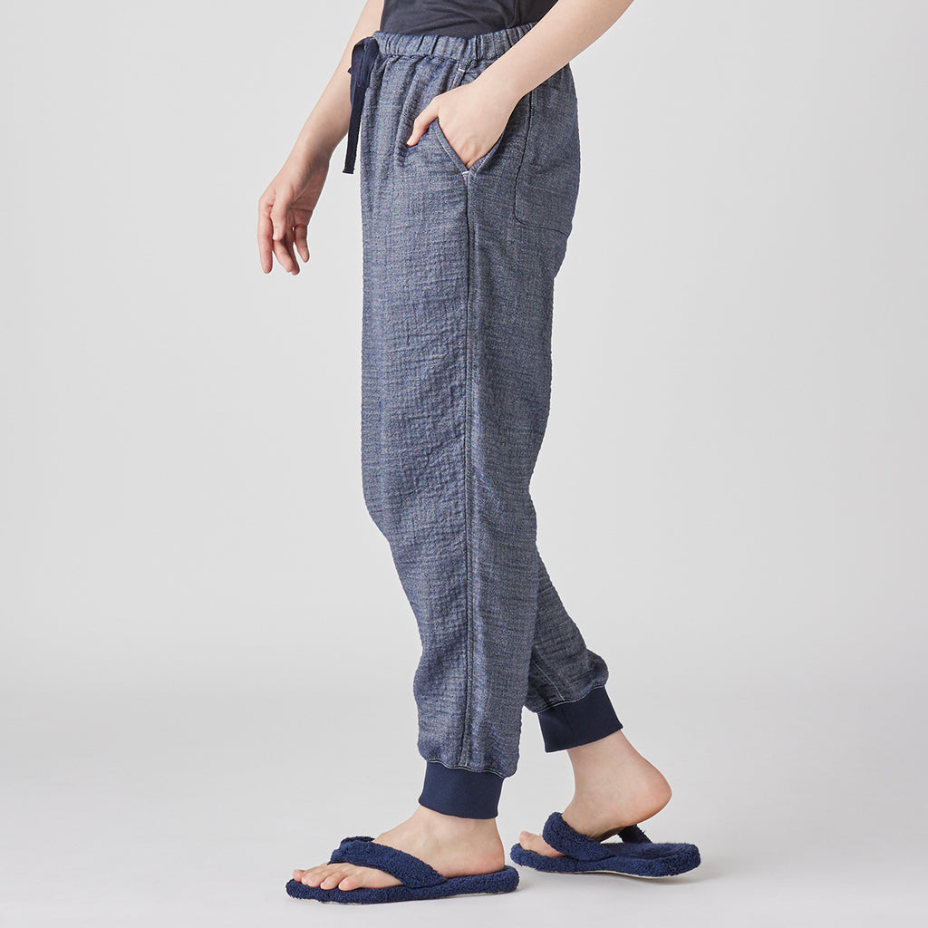 Marshmallow Denim Gauze jogger pants in Navy