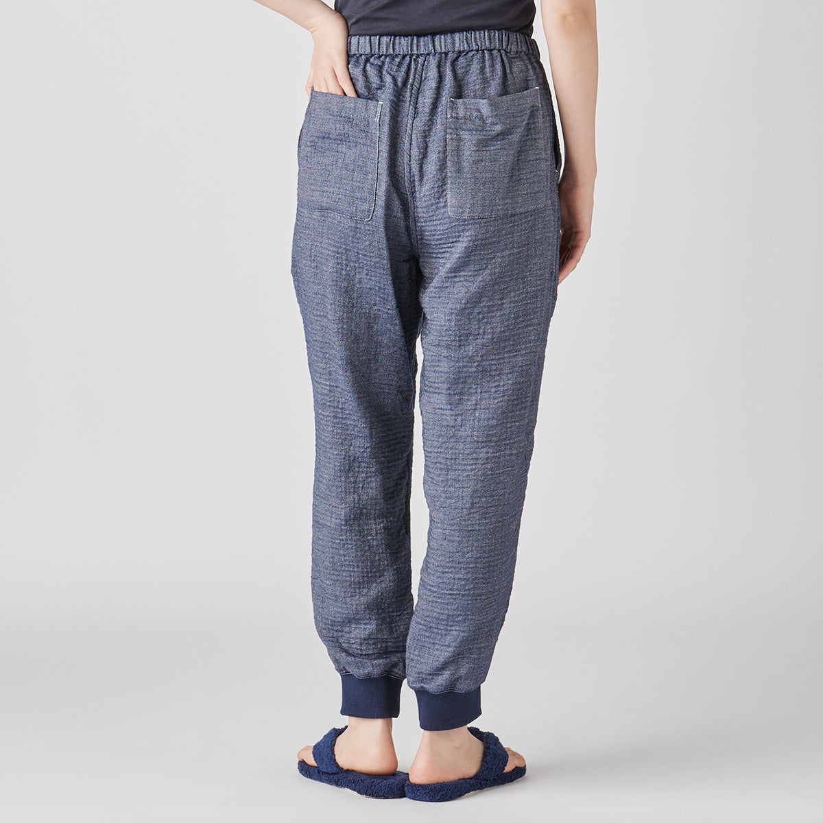 Marshmallow Denim Gauze jogger pants in Navy