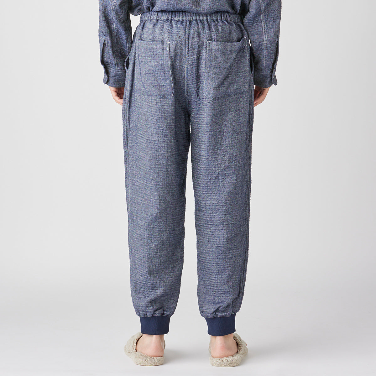 Marshmallow Denim Gauze jogger pants in Navy