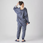 Marshmallow Denim Gauze jogger pants in Navy