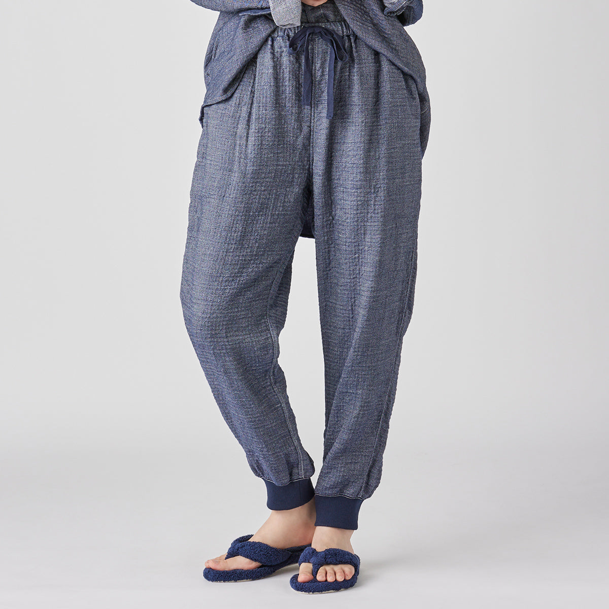 Marshmallow Denim Gauze jogger pants in Navy