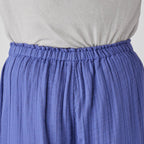 Crepe Gauze wide pants in Blue
