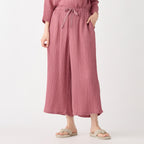 Crepe Gauze wide pants in Pink