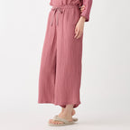 Crepe Gauze wide pants in Pink