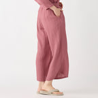 Crepe Gauze wide pants in Pink