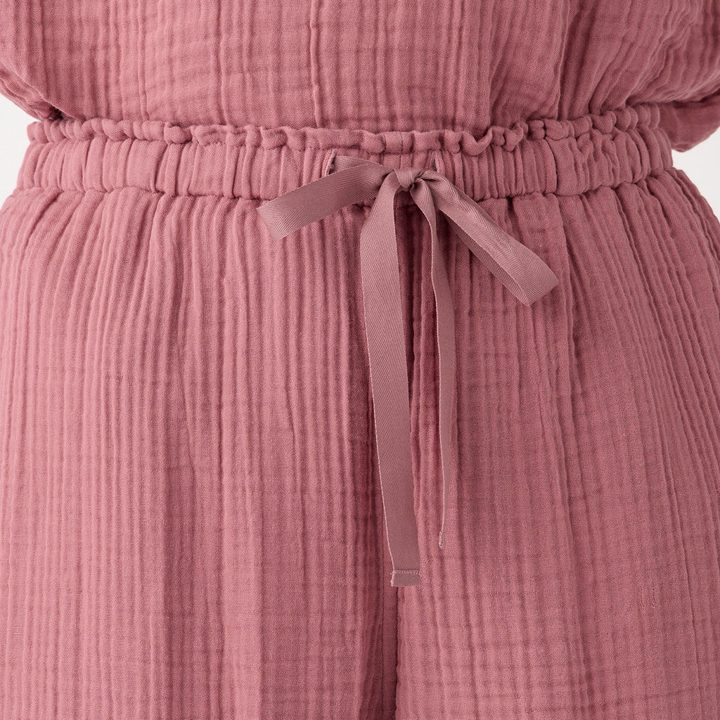 Crepe Gauze wide pants in Pink