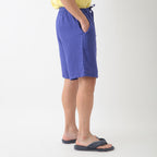 Crepe Gauze half pants in Blue