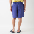 Crepe Gauze half pants in Blue