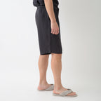 Crepe Gauze half pants in Dark Grey