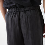 Crepe Gauze half pants in Dark Grey