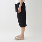 Crepe Gauze mid-length shorts in Black