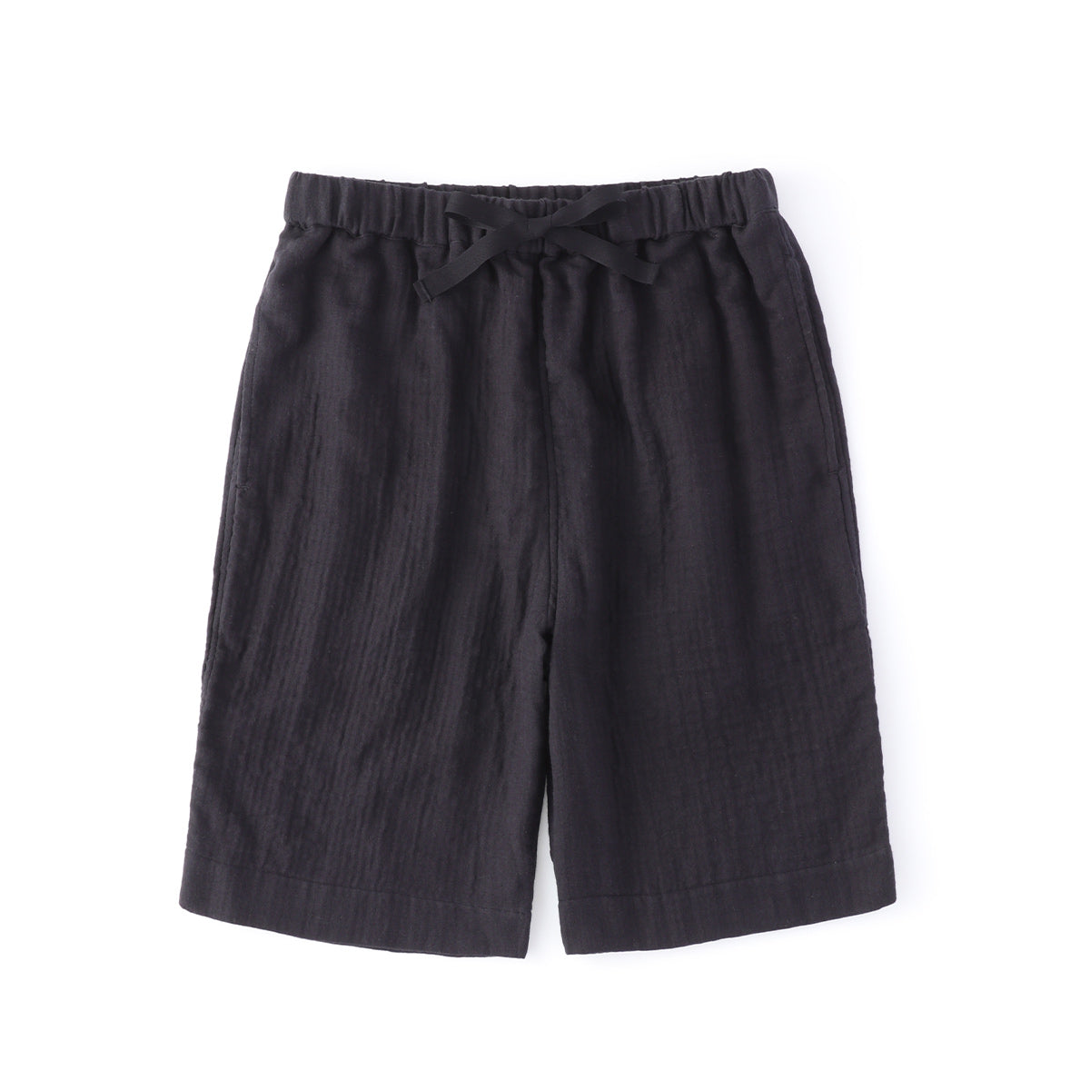 Marshmallow Gauze half pants in Black