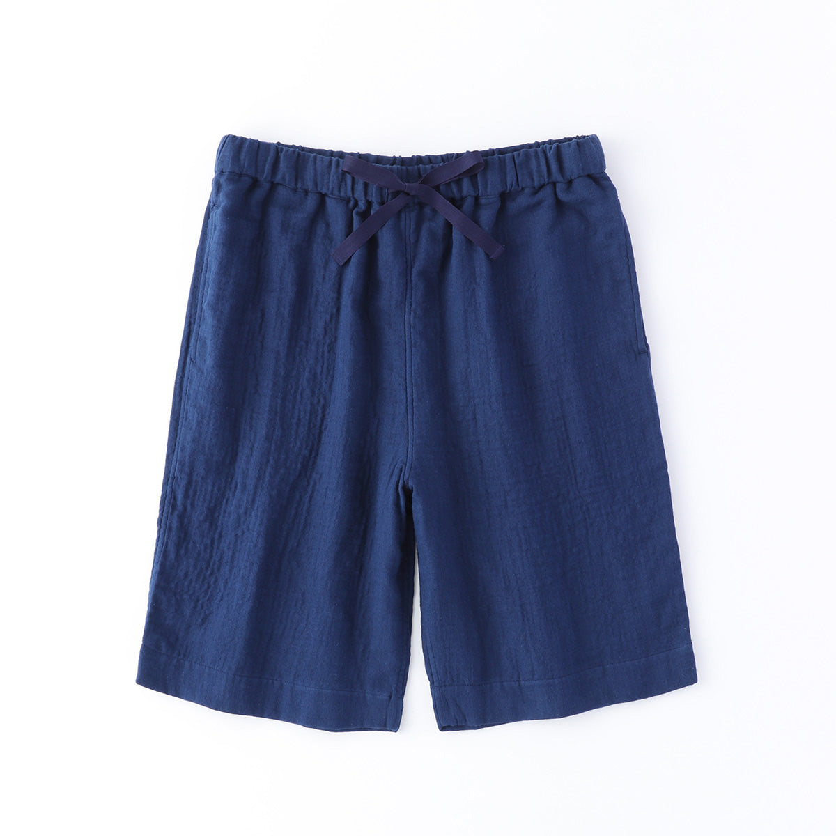 Marshmallow Gauze half pants in Dark Blue