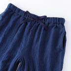 Marshmallow Gauze half pants in Dark Blue