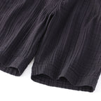 Crepe Gauze half pants in Black