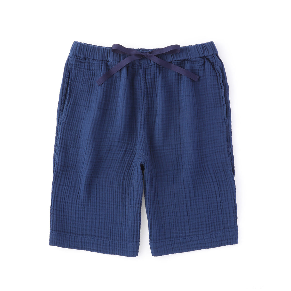 Crepe Gauze half pants in Dark Blue