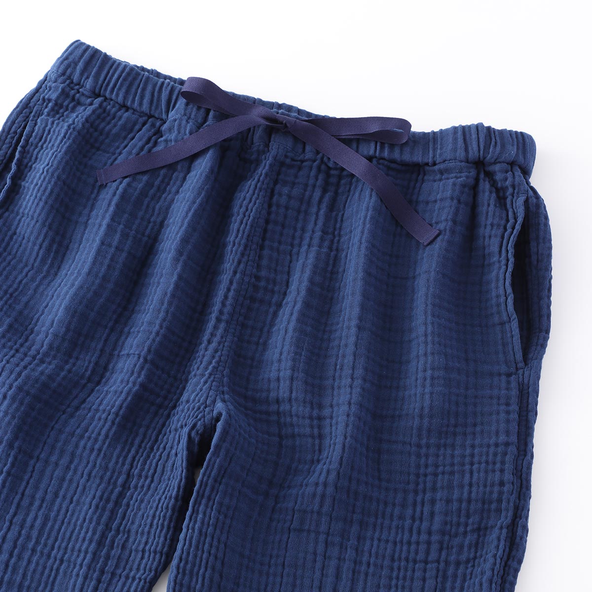 Crepe Gauze half pants in Dark Blue