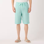 Crepe Gauze half pants in Light Blue