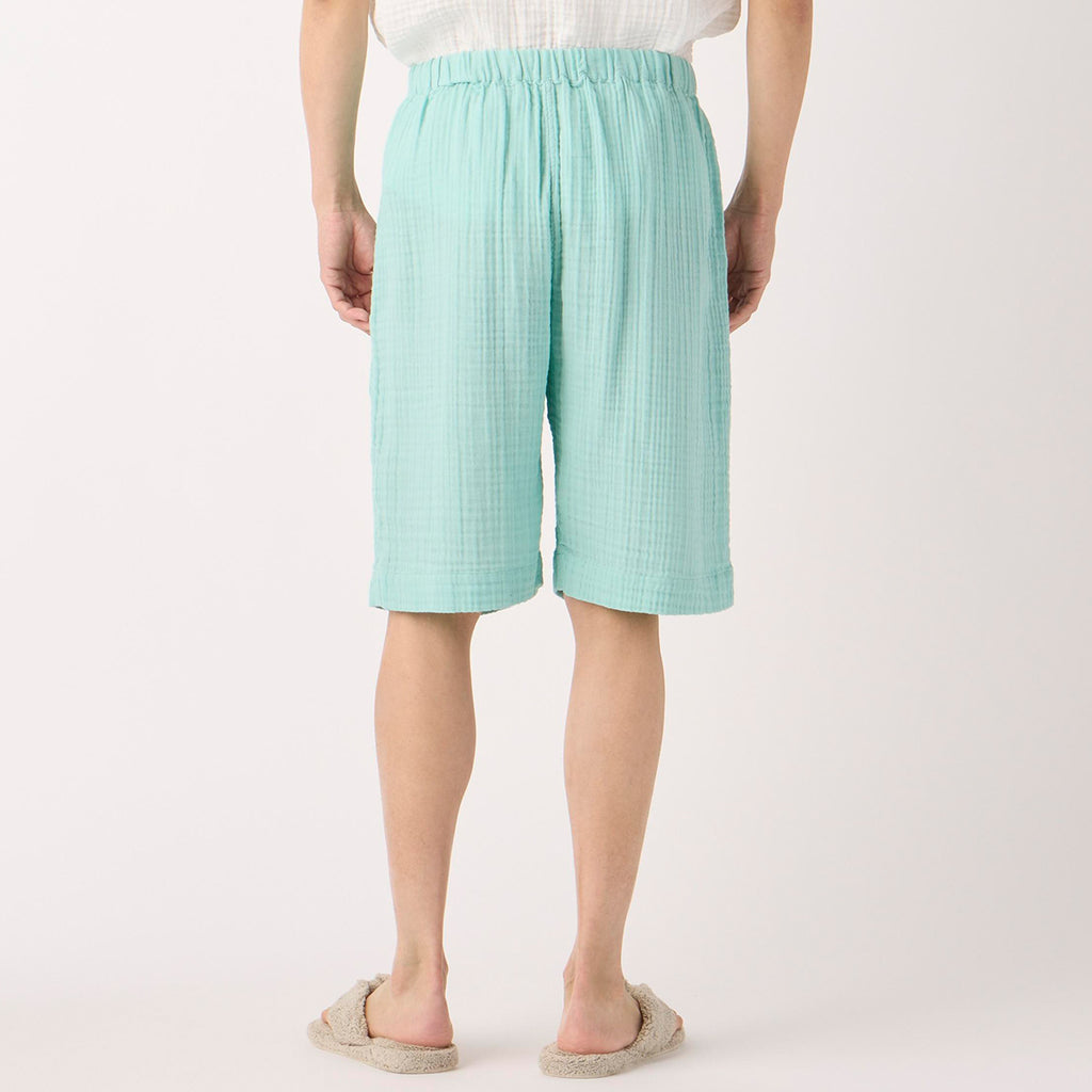 Crepe Gauze half pants in Light Blue
