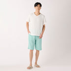 Crepe Gauze half pants in Light Blue