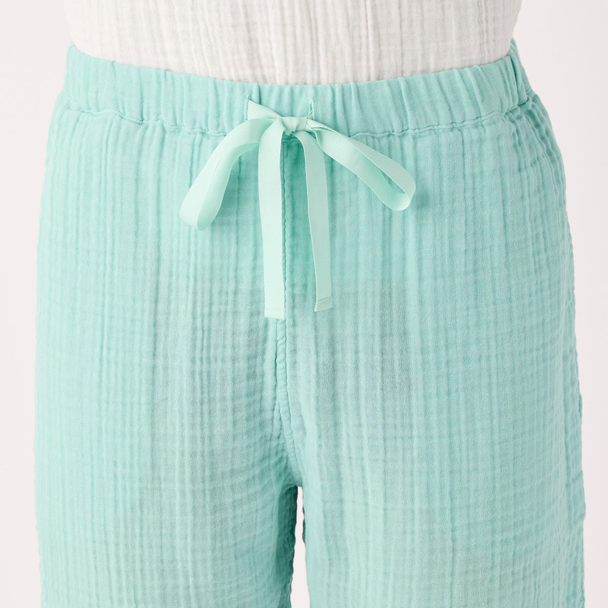 Crepe Gauze half pants in Light Blue