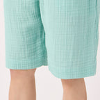 Crepe Gauze half pants in Light Blue