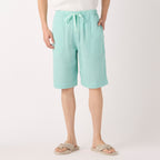 Crepe Gauze half pants in Light Blue