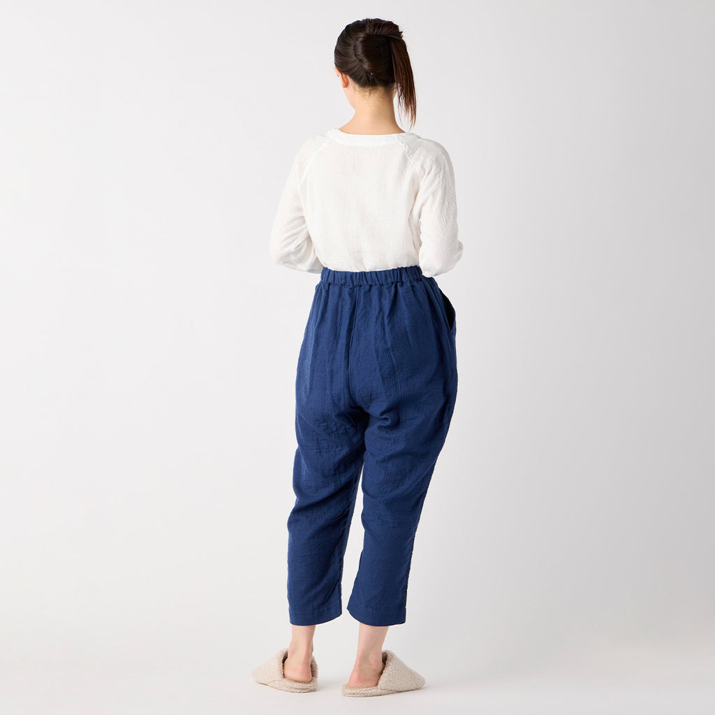 Marshmallow Gauze pants in Dark Blue