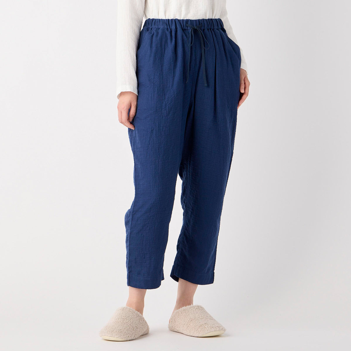 Marshmallow Gauze pants in Dark Blue