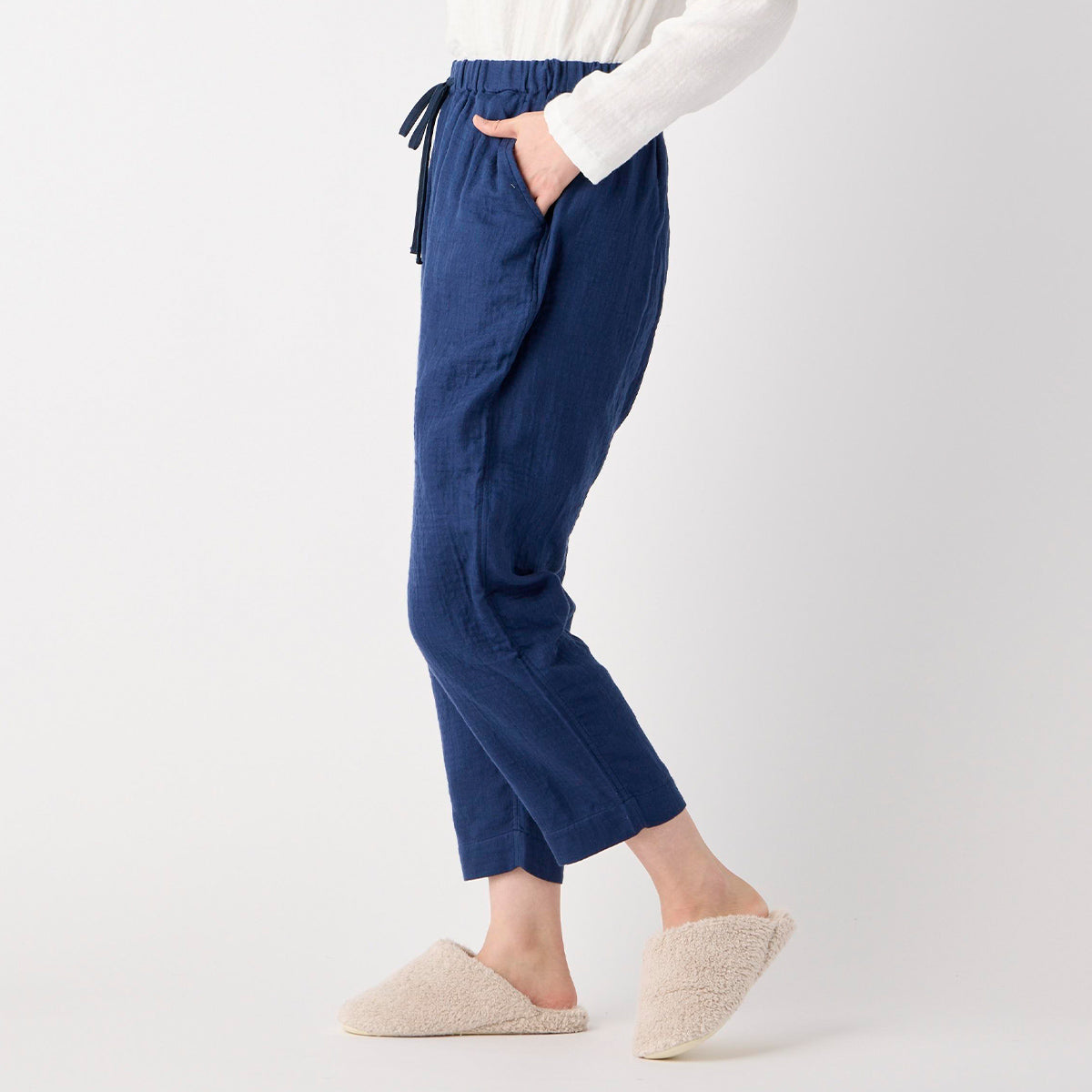 Marshmallow Gauze pants in Dark Blue