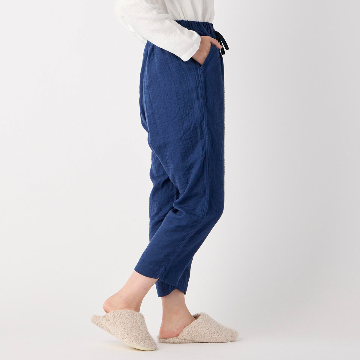 Marshmallow Gauze pants in Dark Blue