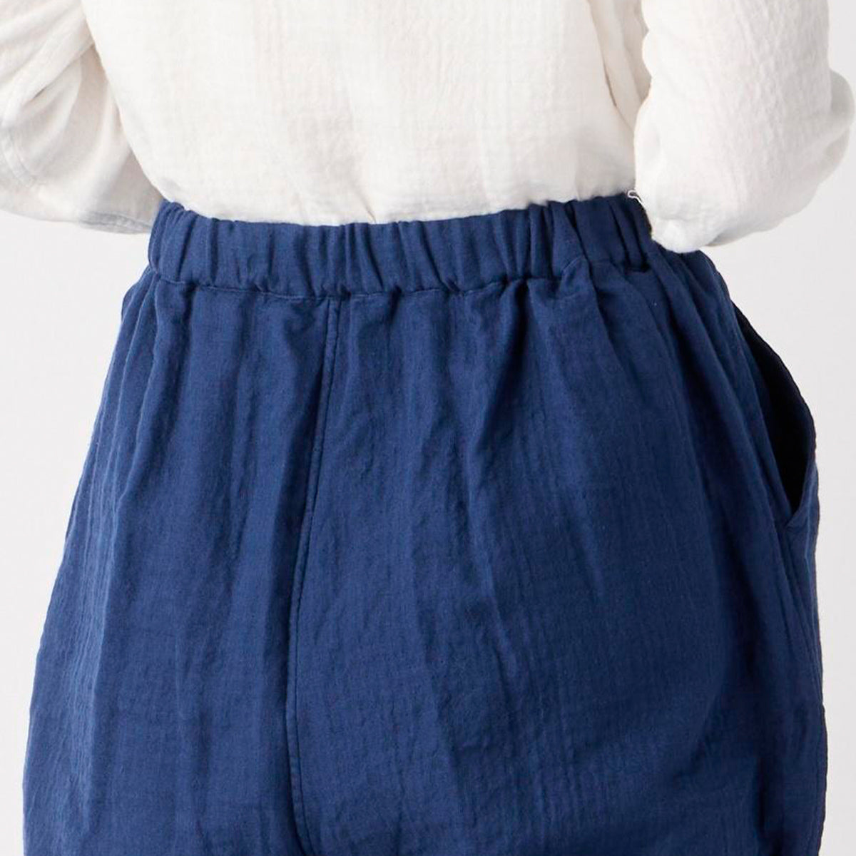 Marshmallow Gauze pants in Dark Blue