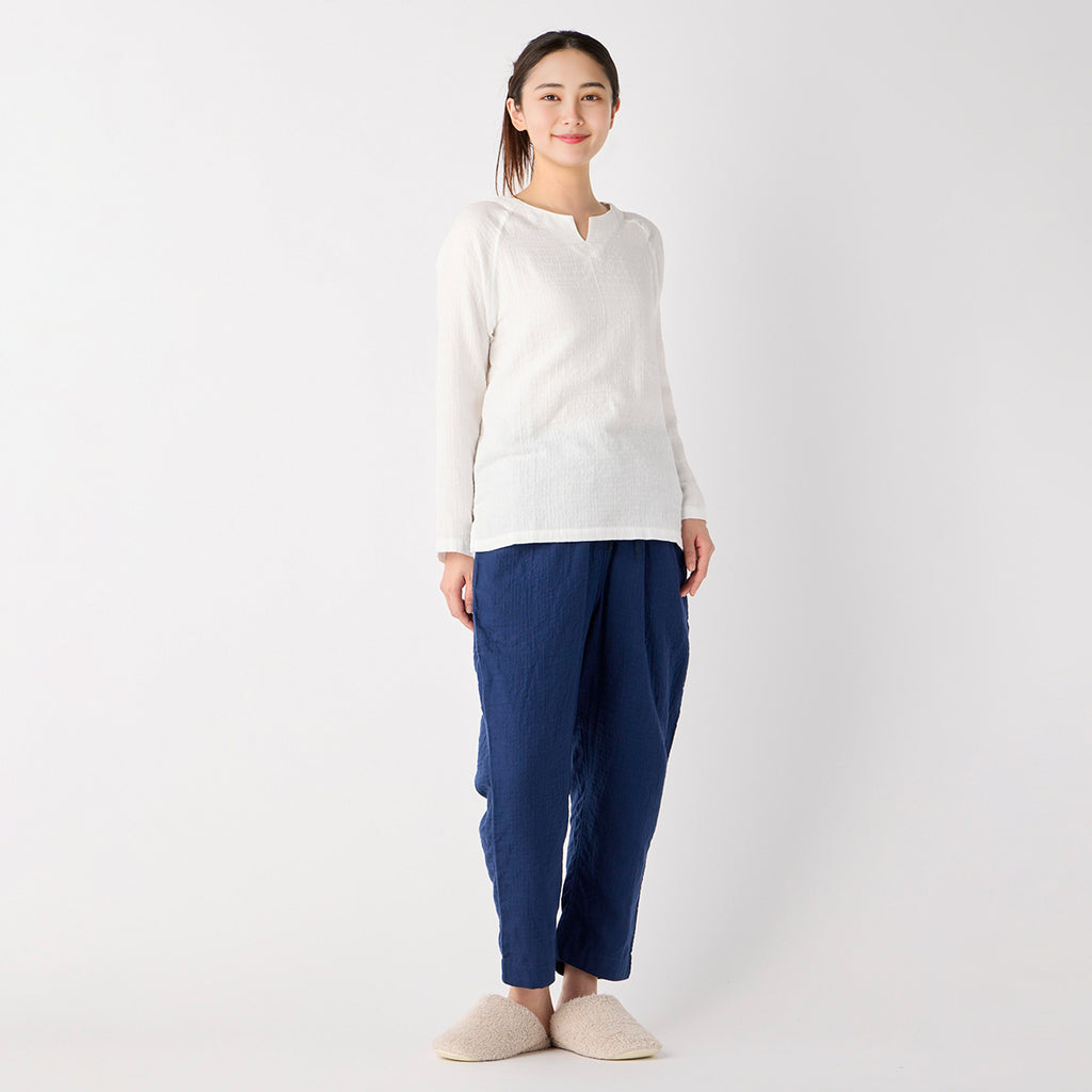 Marshmallow Gauze pants in Dark Blue
