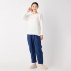 Marshmallow Gauze pants in Dark Blue