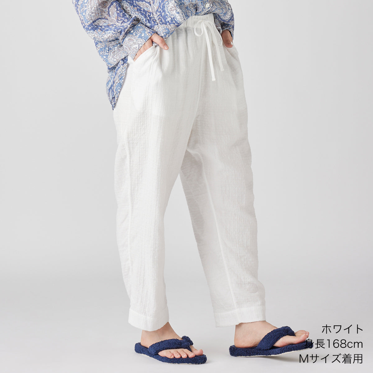 Marshmallow Gauze pants in White