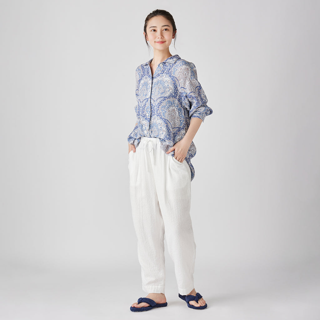 Marshmallow Gauze pants in White