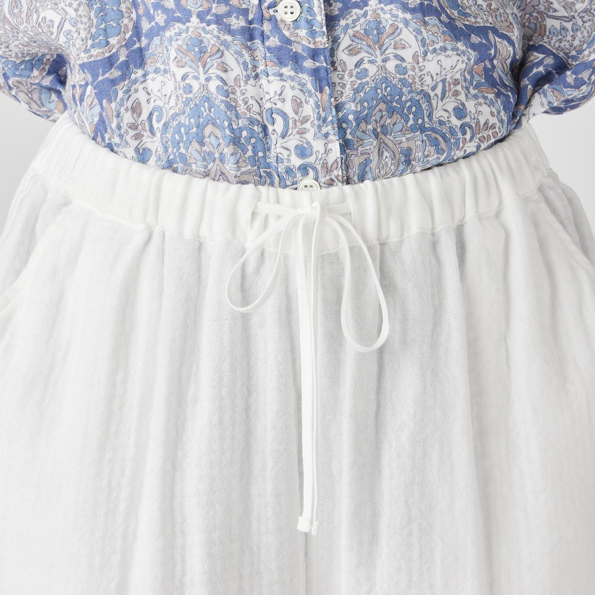 Marshmallow Gauze pants in White