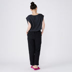 Crepe Gauze pants in Black