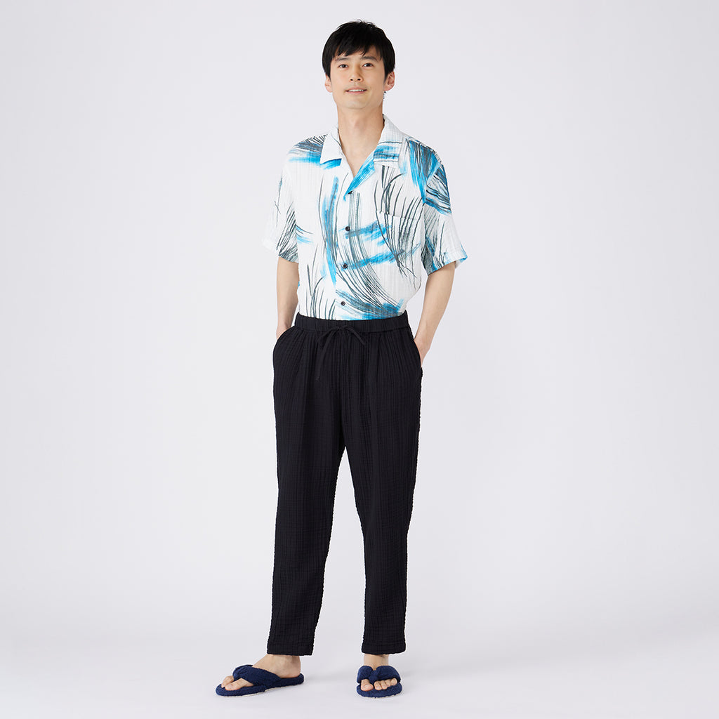 Crepe Gauze pants in Black