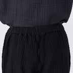 Crepe Gauze pants in Black