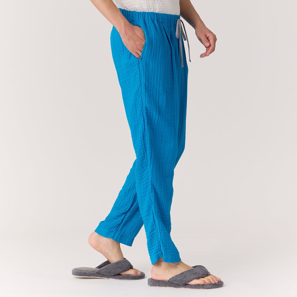 Crepe Gauze pants in Blue