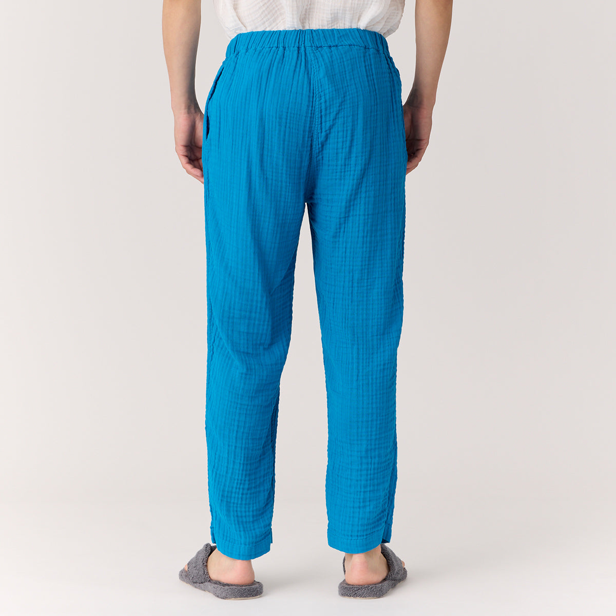 Crepe Gauze pants in Blue